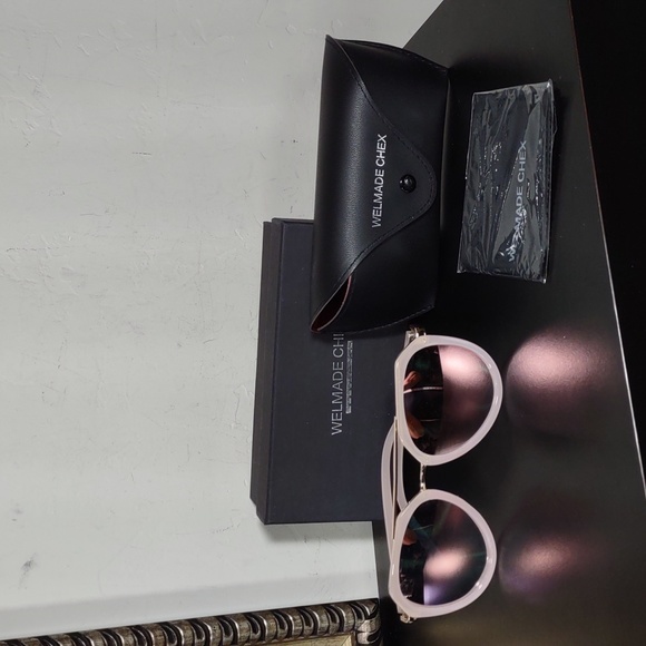 WELLMADE CHEX Aviator Sunglasses - Picture 1 of 6